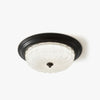 Retro bedroom petal glass ceiling lamp