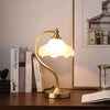 Retro bedroom study petal table lamp