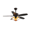 Retro medieval style restaurant fan lamp