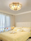 Retro octagonal texture bedroom ceiling lamp