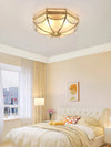Retro octagonal texture bedroom ceiling lamp