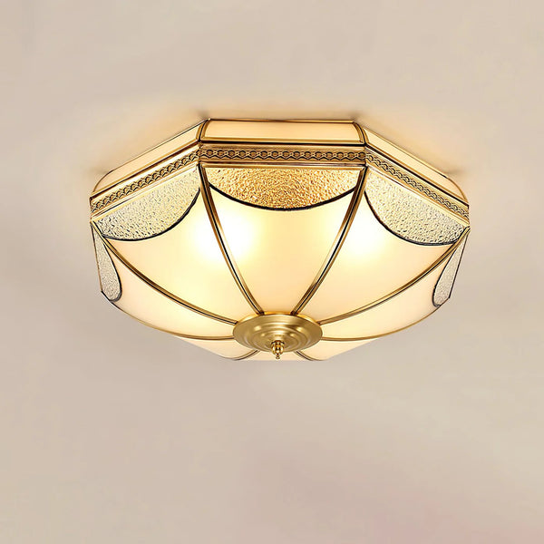 Retro octagonal texture bedroom ceiling lamp