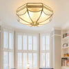 Retro octagonal texture bedroom ceiling lamp