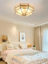 Retro octagonal texture bedroom ceiling lamp