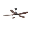 Retro bedroom silent solid wood fan chandelier