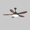 Retro bedroom silent solid wood fan chandelier