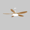Retro bedroom silent solid wood fan chandelier