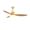Retro bedroom silent solid wood fan chandelier