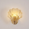 Brass Glass crystalShell Wall Light