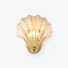 Brass Glass crystalShell Wall Light