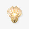 Brass Glass crystalShell Wall Light