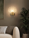 Brass Glass crystalShell Wall Light