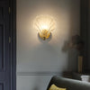 Brass Glass crystalShell Wall Light