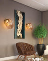 Brass Glass crystalShell Wall Light