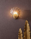 Brass Glass crystalShell Wall Light