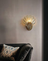 Brass Glass crystalShell Wall Light