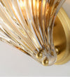 Brass Glass crystalShell Wall Light