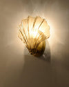 Brass Glass crystalShell Wall Light