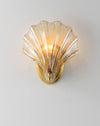 Brass Glass crystalShell Wall Light