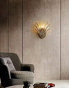 Brass Glass crystalShell Wall Light