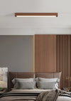 Solid Wood Long Strip Ceiling Lamp