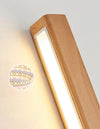 Solid Wood Long Strip Ceiling Lamp