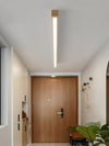 Solid Wood Long Strip Ceiling Lamp