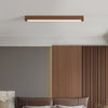 Solid Wood Long Strip Ceiling Lamp