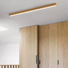 Solid Wood Long Strip Ceiling Lamp