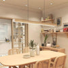 Solid Wood Long Strip Pendant Lamp, Dining Room Lamp