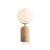 Yellow Travertine Spherical Bedroom Glass Table Lamp