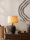 Study Red Plum Ceramic Art Table Lamp