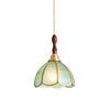 American retro stained glass small chandelier