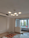 Cream style flying saucer chandelier