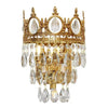French style copper crystal wall lamp