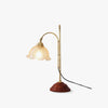 Vintage Desk Brass Glass Table Lamp