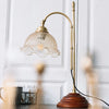 Vintage Desk Brass Glass Table Lamp