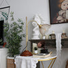 Vintage Desk Brass Glass Table Lamp