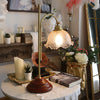 Vintage Desk Brass Glass Table Lamp