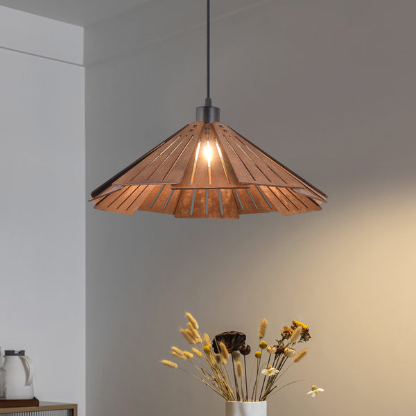 Vintage Wooden Pendant Light, Dining Room