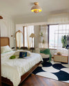 Wabi-sabi style yellow travertine corridor ceiling lamp