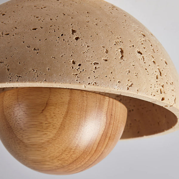 Wabi-sabi style yellow travertine corridor ceiling lamp