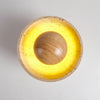 Wabi-sabi style yellow travertine corridor ceiling lamp
