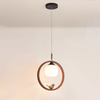 Wooden Bird Pendant Light, Log/Walnut