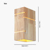 Minimalist Wooden Square 2-Light Wall Sconce Lamp