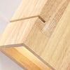 Minimalist Wooden Square 2-Light Wall Sconce Lamp