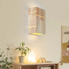 Minimalist Wooden Square 2-Light Wall Sconce Lamp