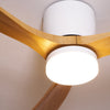 Wooden fan blade fan lamp