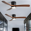 Wooden fan blade fan lamp