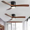 Wooden fan blade fan lamp